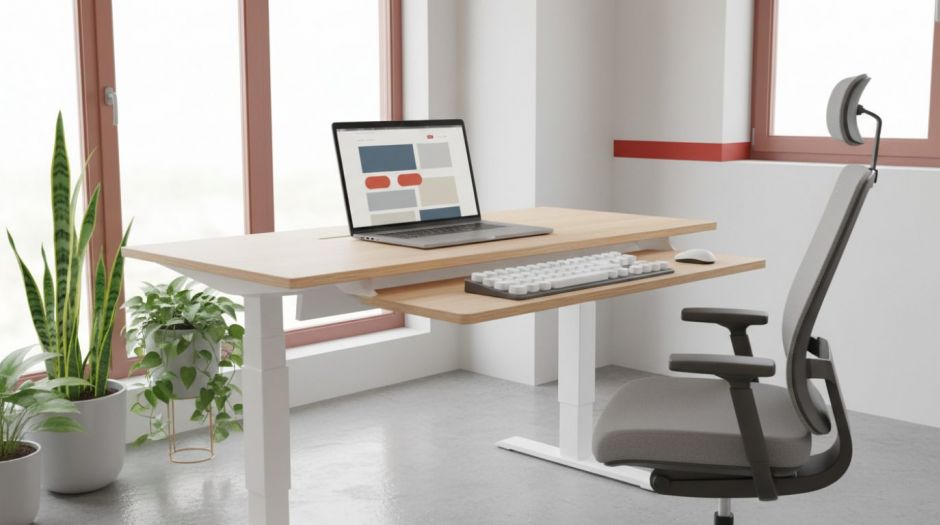 Barrierefreier Arbeitsplatz mit kontrastreicher Website-Oberfläche