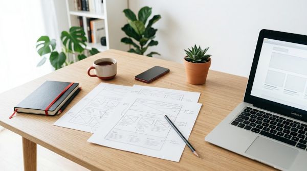 From wireframe to finished website